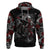 Skull Hoodie Riding Motocycle Girl Rose - Wonder Print Shop