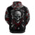 Skull Hoodie Riding Motocycle Girl Rose - Wonder Print Shop