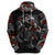 Skull Hoodie Riding Motocycle Girl Rose - Wonder Print Shop