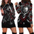 Skull Hoodie Dress Riding Motocycle Girl Rose - Wonder Print Shop