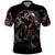 Skull Polo Shirt Riding Motocycle Girl Rose - Wonder Print Shop