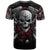 Skull T Shirt Riding Motocycle Girl Rose DT01