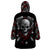 Skull Wearable Blanket Hoodie Riding Motocycle Girl Rose DT01