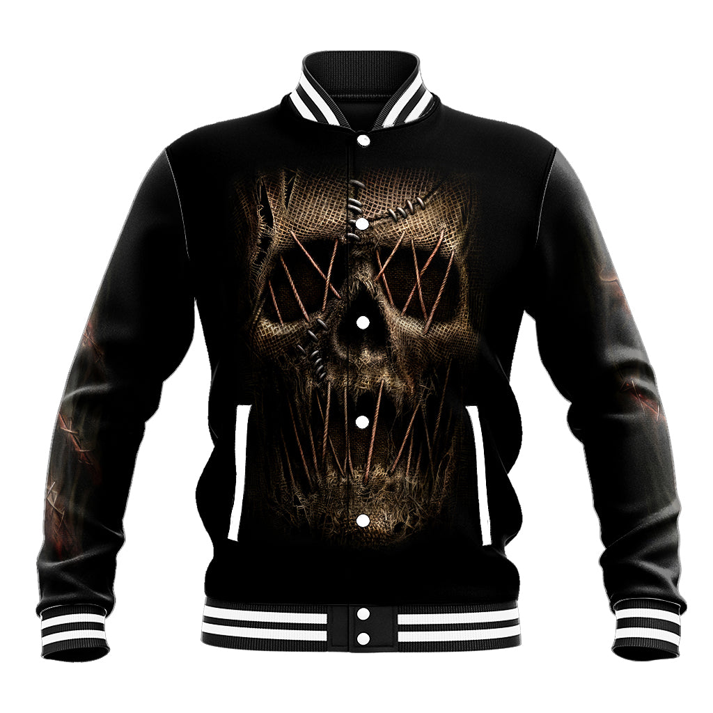 Skull Baseball Jacket Mummy Face Inside - Wonder Print Shop