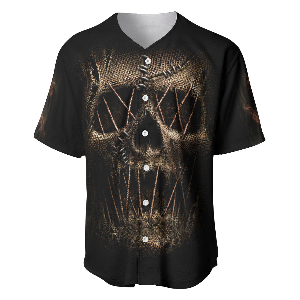 Skull Baseball Jersey Mummy Face Inside - Wonder Print Shop