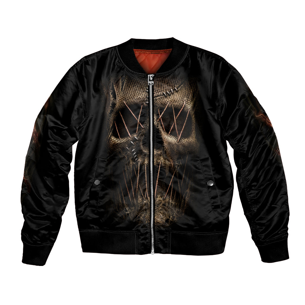 Skull Bomber Jacket Mummy Face Inside - Wonder Print Shop