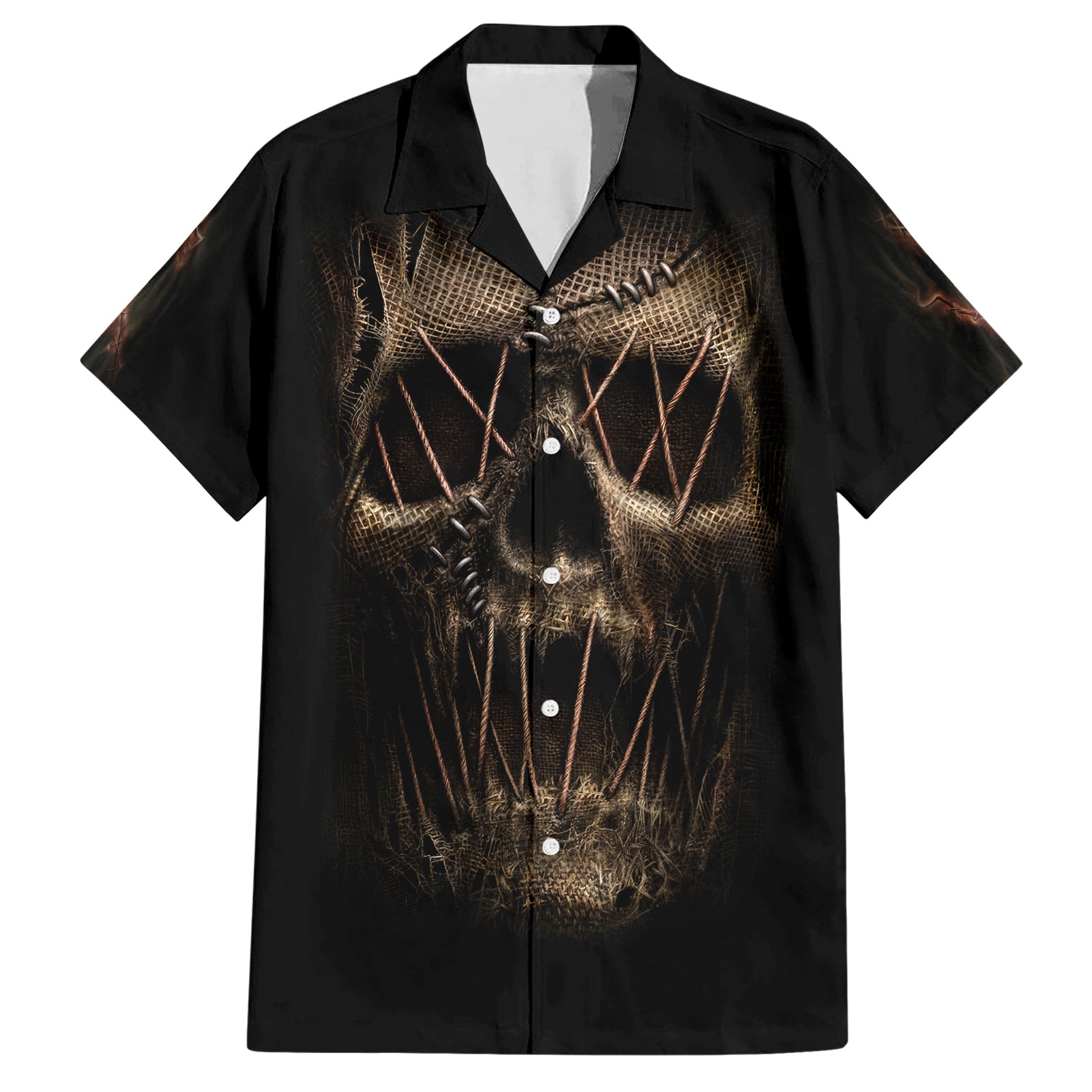 Skull Hawaiian Shirt Mummy Face Inside - Wonder Print Shop