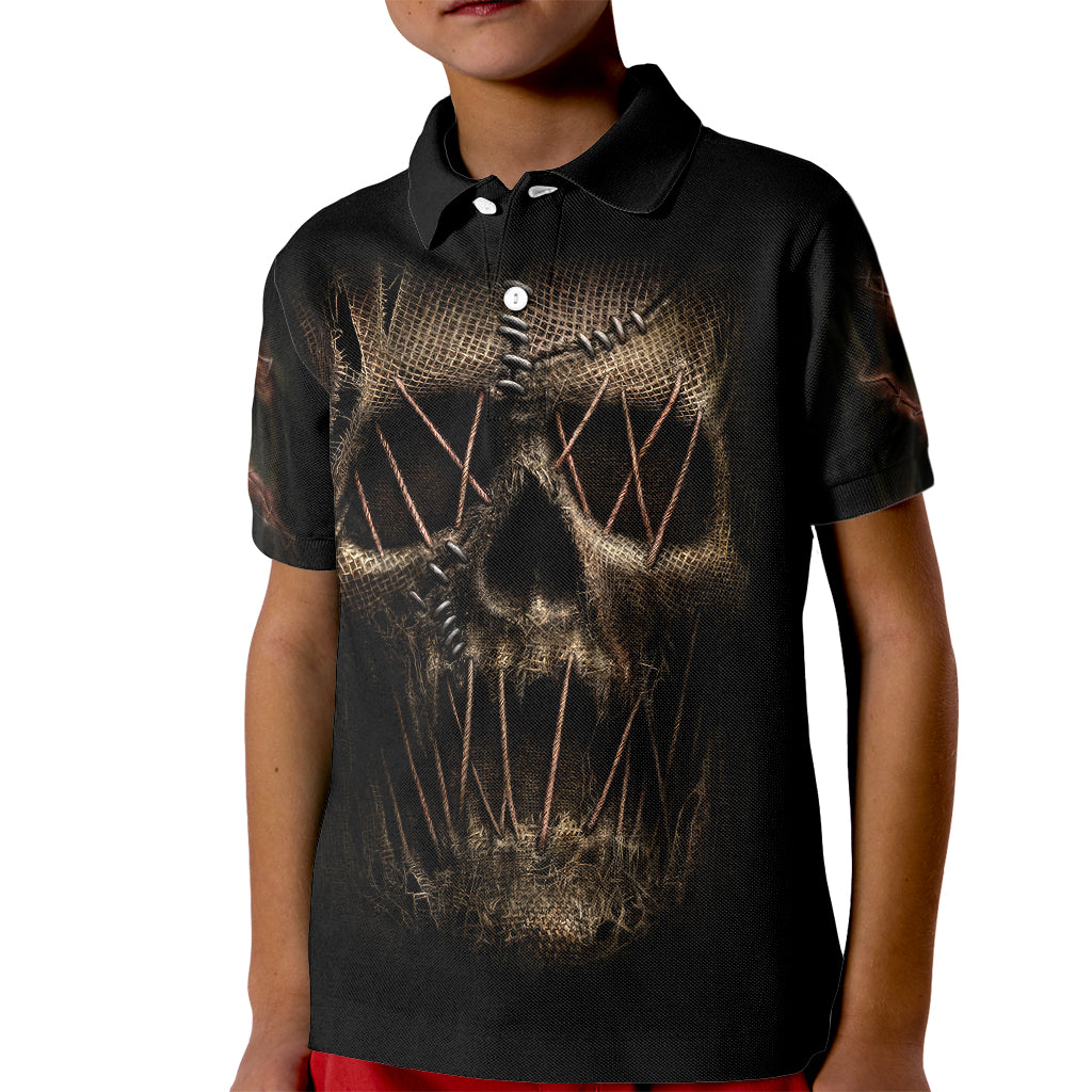 Skull Kid Polo Shirt Mummy Face Inside - Wonder Print Shop