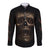 Skull Long Sleeve Button Shirt Mummy Face Inside - Wonder Print Shop