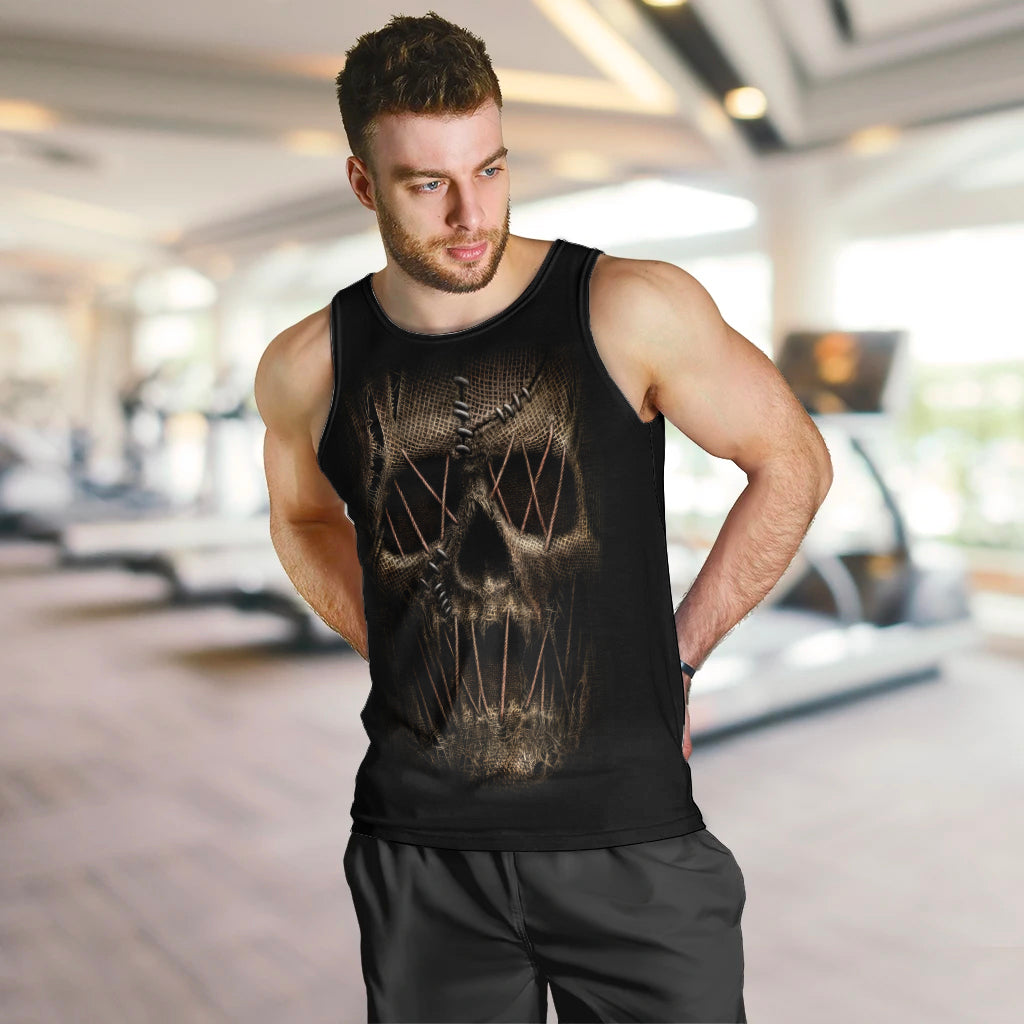 Skull Men Tank Top Mummy Face Inside DT01