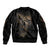 Skull Sleeve Zip Bomber Jacket Mummy Face Inside DT01