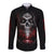 Skull Long Sleeve Button Shirt Prayer Skull - Wonder Print Shop