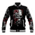 Skull Baseball Jacket Three Skull No See Evil Rose - Wonder Print Shop