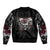 Skull Bomber Jacket Three Skull No See Evil Rose - Wonder Print Shop