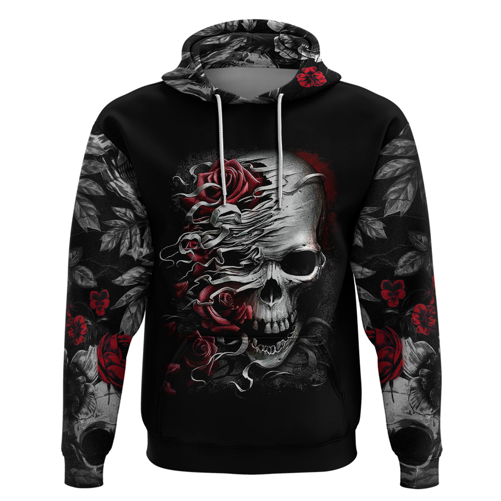 Skull Hoodie Three Skull No See Evil Rose - Wonder Print Shop