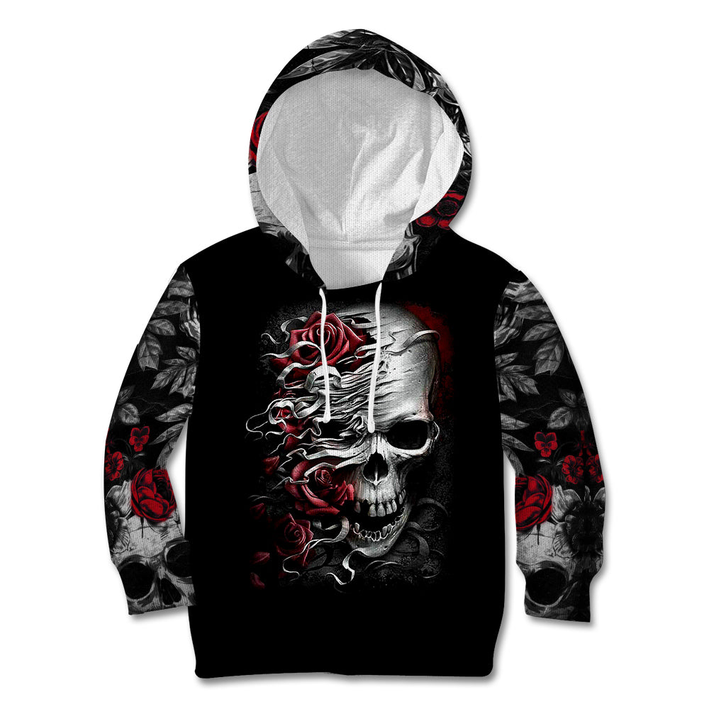 Skull Kid Hoodie Three Skull No See Evil Rose - Wonder Print Shop