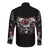 Skull Long Sleeve Button Shirt Three Skull No See Evil Rose - Wonder Print Shop