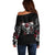 Skull Off Shoulder Sweater Three Skull No See Evil Rose - Wonder Print Shop