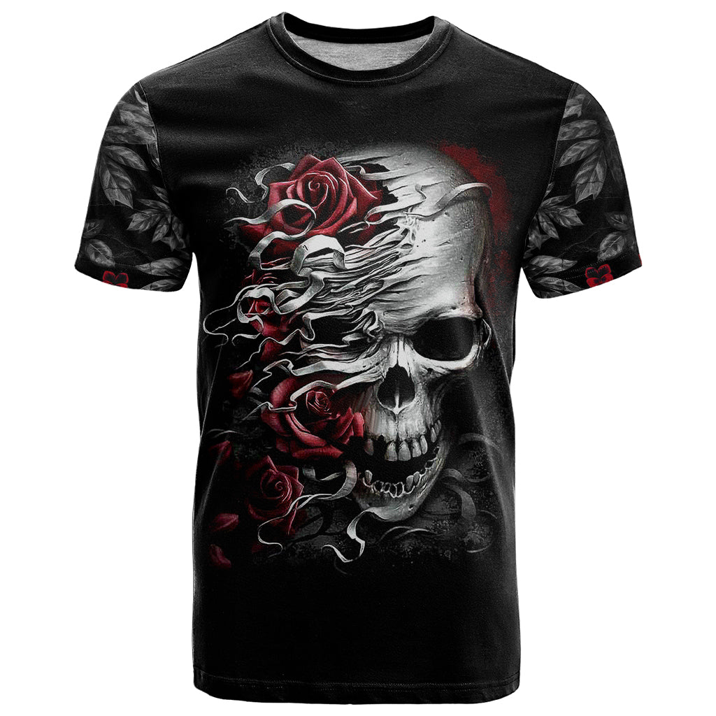 skull-t-shirt-three-skull-no-see-evil-rose