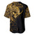 Skull Baseball Jersey Golden Warrior Royal - Wonder Print Shop