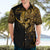 Skull Hawaiian Shirt Golden Warrior Royal - Wonder Print Shop