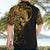 Skull Hawaiian Shirt Golden Warrior Royal - Wonder Print Shop