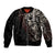 Skull Bomber Jacket Silver Warrior Royal - Wonder Print Shop