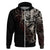 Skull Hoodie Silver Warrior Royal - Wonder Print Shop