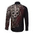 Skull Long Sleeve Button Shirt Silver Warrior Royal - Wonder Print Shop