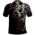 Skull Polo Shirt Silver Warrior Royal - Wonder Print Shop