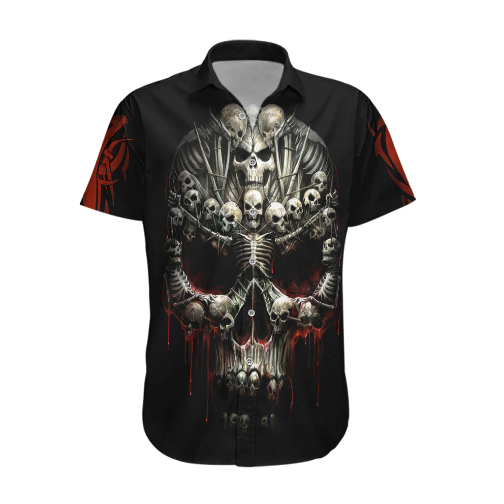 Skull Hawaiian Shirt Head Skeleton Cross Skull - Wonder Print Shop