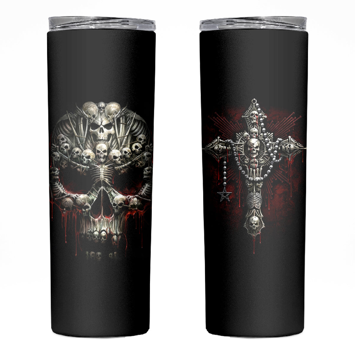 Skull Skinny Tumbler Head Skeleton Cross Skull