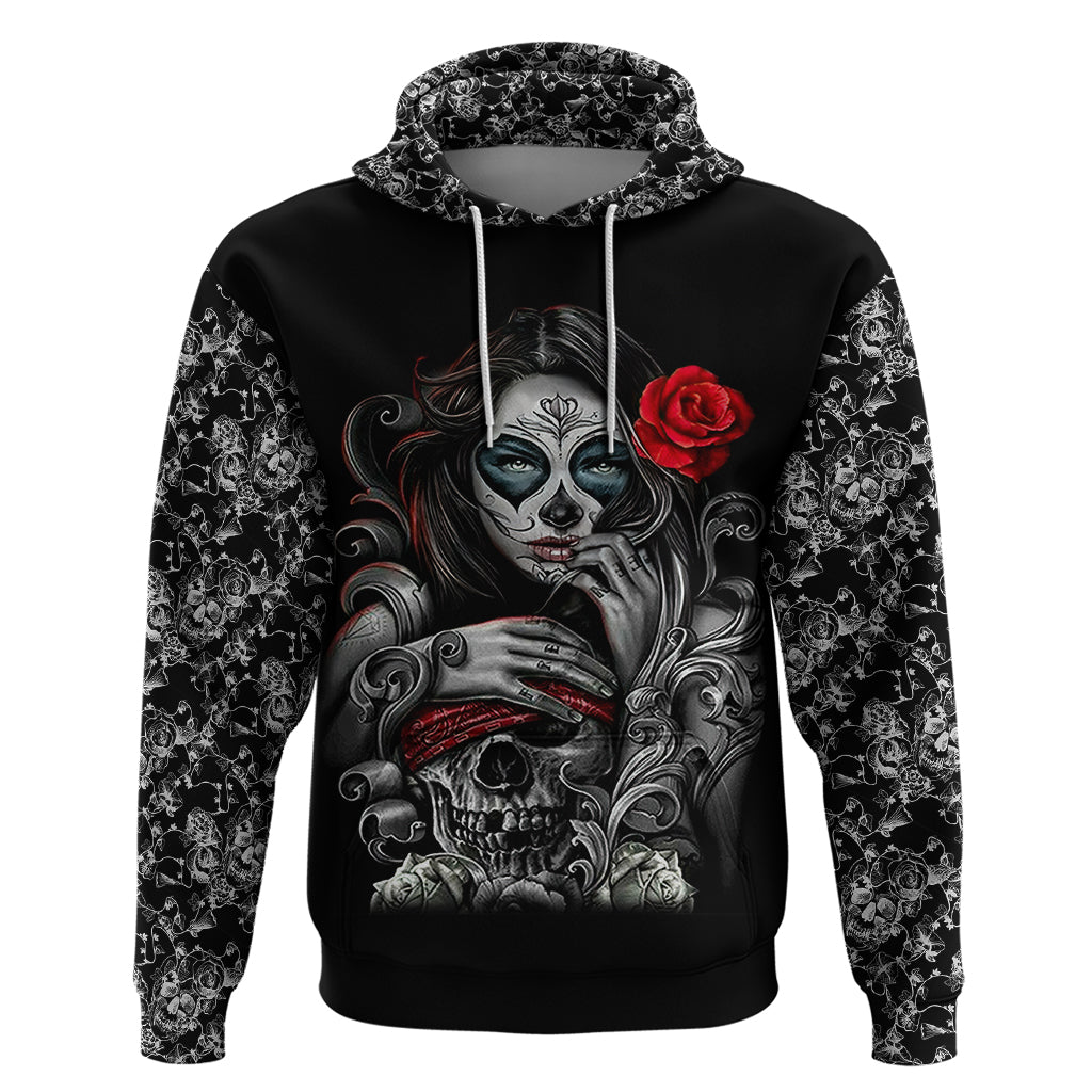 Skull Hoodie Skull Girl Spoiled Wife - Wonder Print Shop