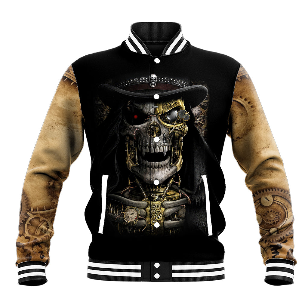 Skull Baseball Jacket Golden Skull Steampunk - Wonder Print Shop