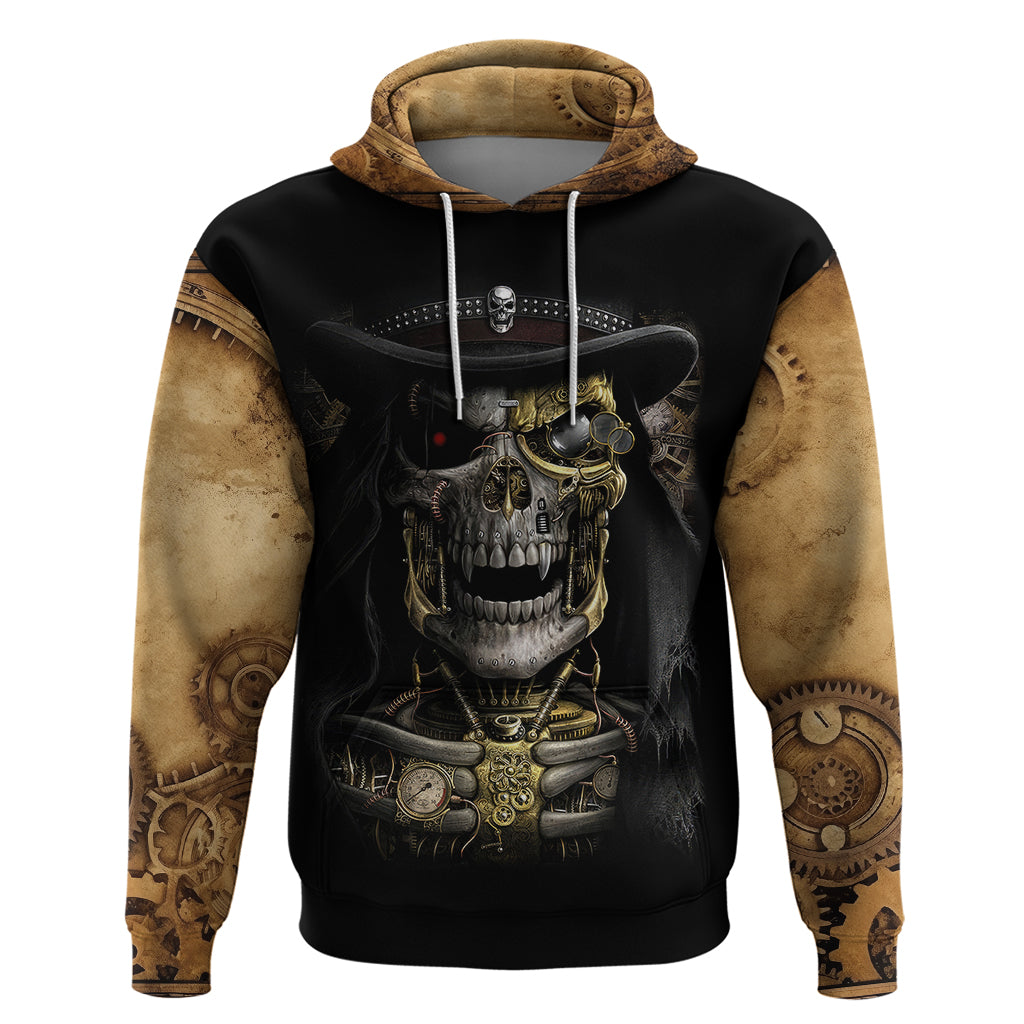 Skull Hoodie Golden Skull Steampunk - Wonder Print Shop