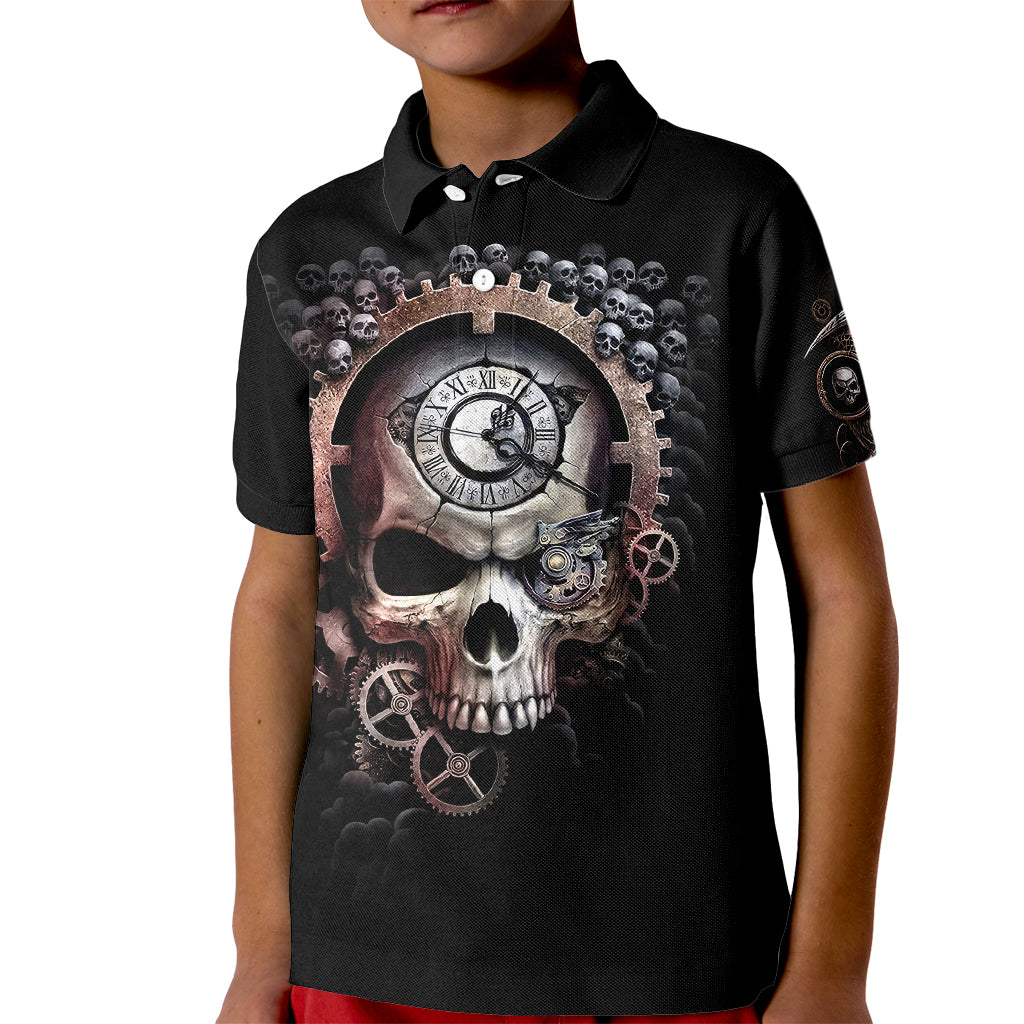 Skull Kid Polo Shirt Skull Grim Time Reaper - Wonder Print Shop