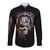 Skull Long Sleeve Button Shirt Skull Grim Time Reaper - Wonder Print Shop