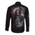 Skull Long Sleeve Button Shirt Skull Grim Time Reaper - Wonder Print Shop