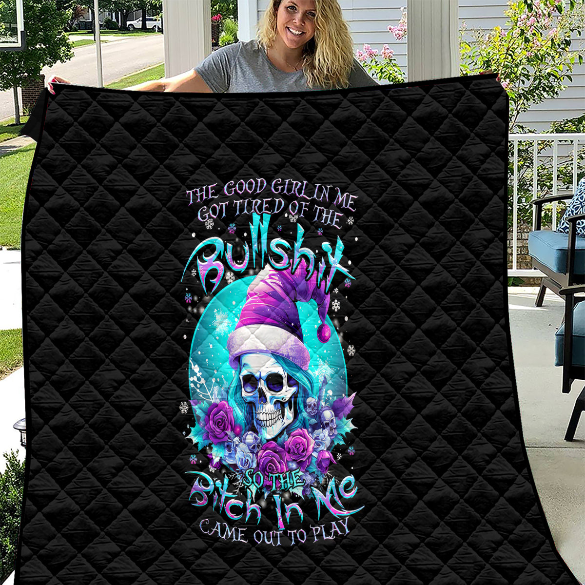 skull-witch-santa-quilt-the-good-girl-in-me-got-tired-so-bitch-in-me-came-out