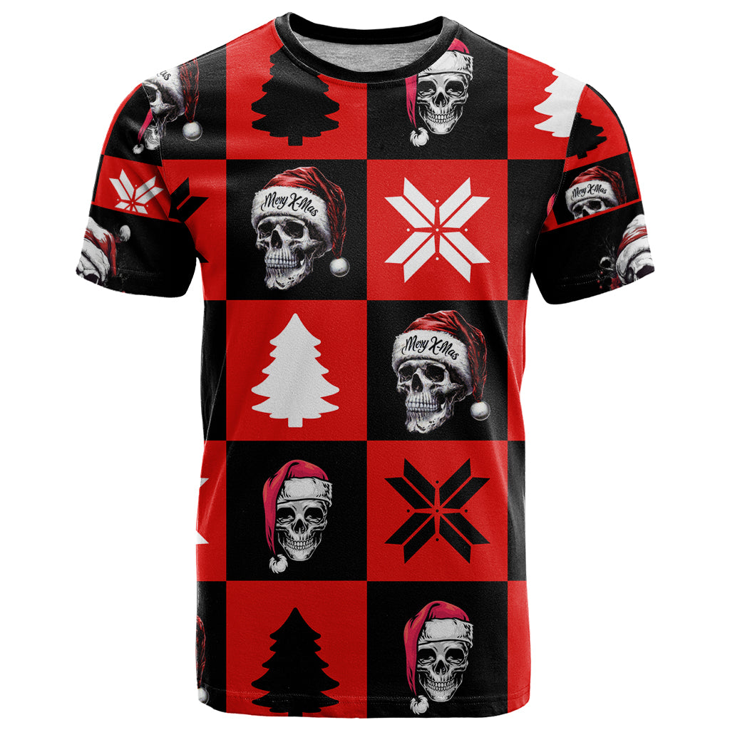 Skull Santa T Shirt Pattern Skull Santa Ugly Christmas - Wonder Print Shop