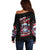 Skull Santa Claus Off Shoulder Sweater Santa Claus Is Coming To Town - Wonder Print Shop