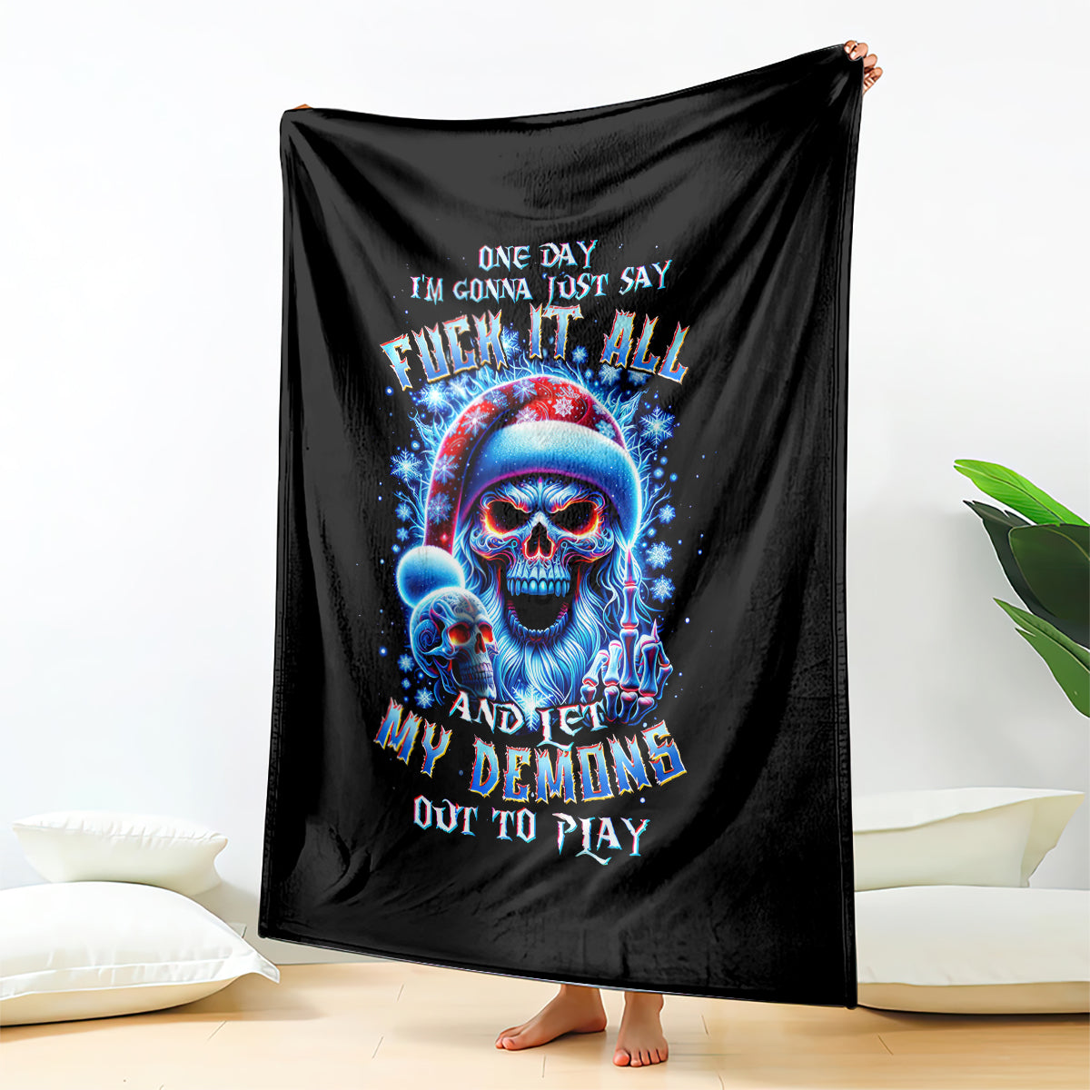 skull-santa-claus-blanket-one-day-say-fuck-itt-all-and-let-my-demons-out