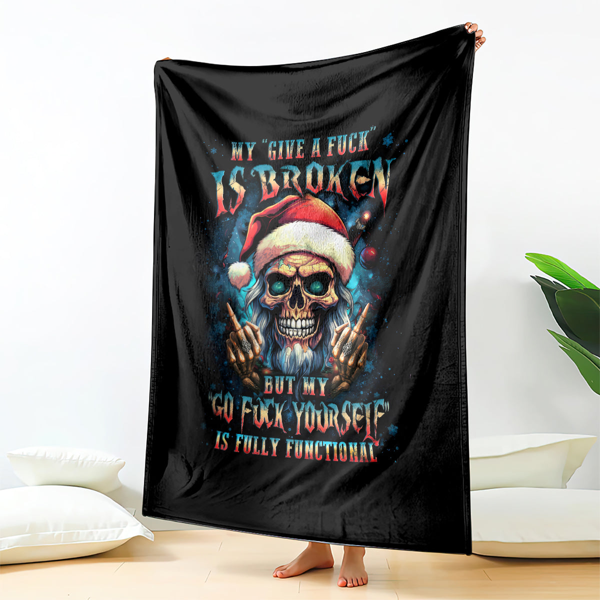 skull-santa-claus-blanket-my-give-a-fuck-is-broken-my-go-fuck-yourself