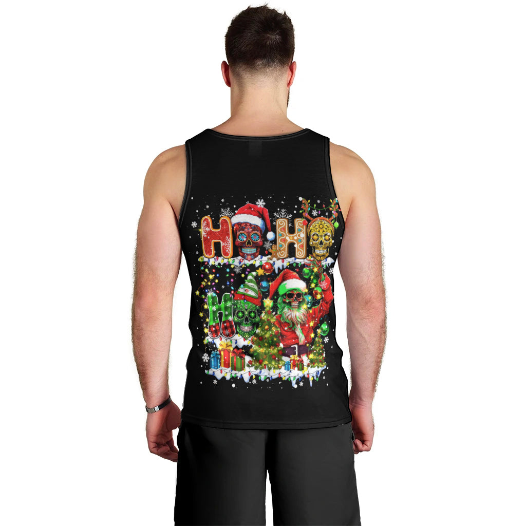 Skeleton Santa Claus Men Tank Top Sugar Santa Claus Ho Ho Ho - Wonder Print Shop