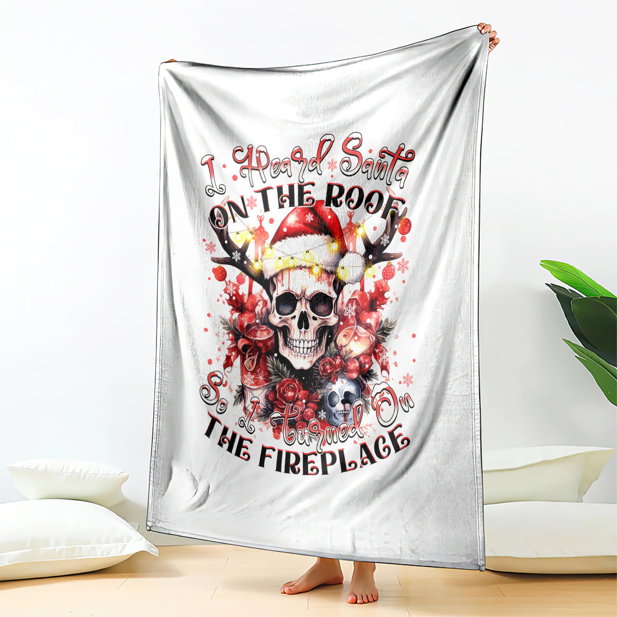 skull-santa-claus-blanket-i-heard-santa-on-the-roof-so-i-turned-on-fireplace