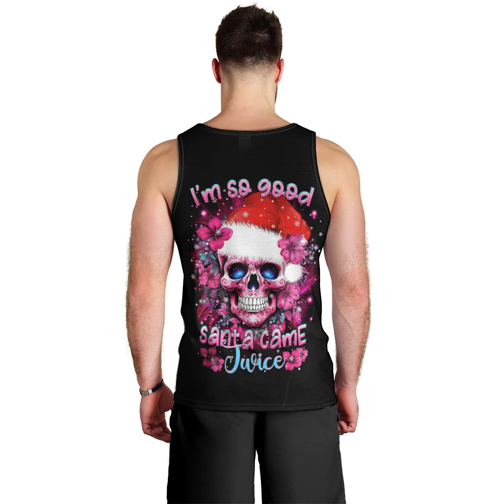 Skull Santa Claus Men Tank Top I'm So Good Santa Came Juice - Wonder Print Shop