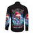 Skull Santa Girl Long Sleeve Button Shirt Iam A Sweet Girl But If You Piss Me Off, I Alway Full Of Crazy - Wonder Print Shop