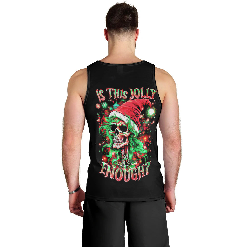 Skull Santa Girl Men Tank Top Is This Jolly Enough - Wonder Print Shop