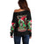 Skull Santa Girl Off Shoulder Sweater Is This Jolly Enough - Wonder Print Shop