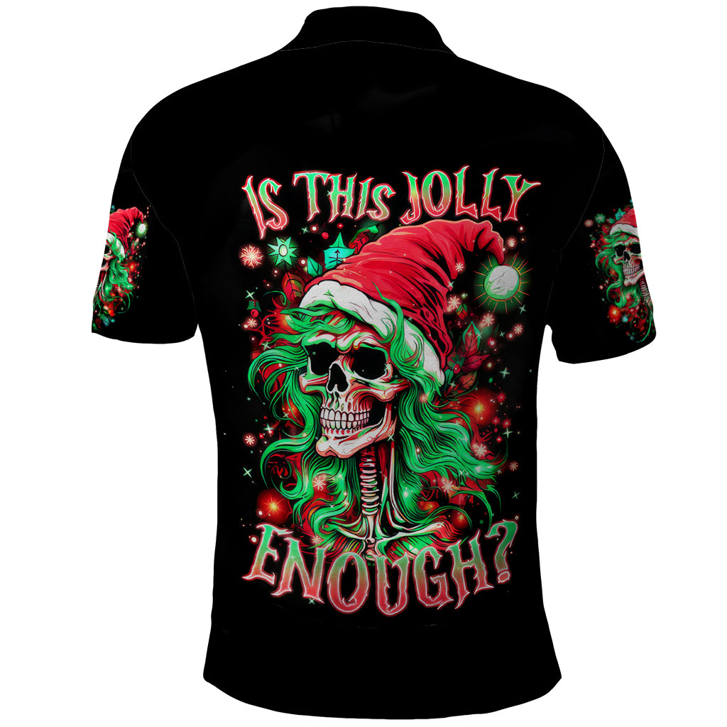 Skull Santa Girl Polo Shirt Is This Jolly Enough - Wonder Print Shop